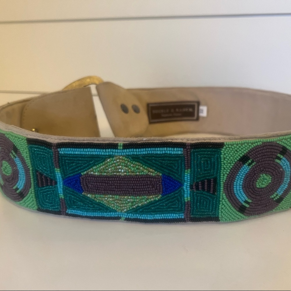 Double D Ranch beaded belt, size 32